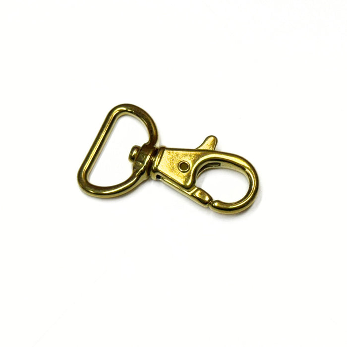 Brass Plated Snap Hook D Ring - 0.75" x 1 5/8"