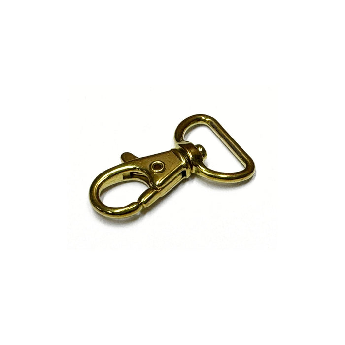 Brass Plated Snap Hook D Ring - 0.75" x 1 5/8"