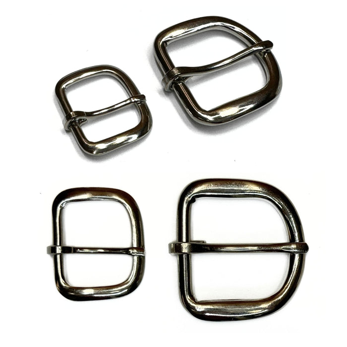 12 pack Economy Nickle Rounded Belt Buckles - 1.25" or 1"