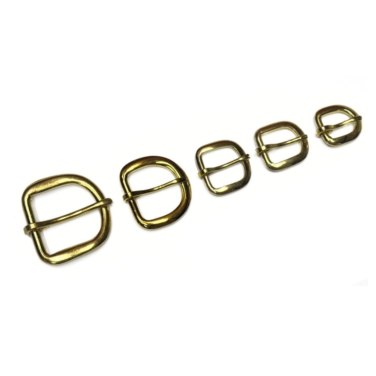 12 Pack Economy Rounded Gilt Belt Buckles - 1 1/4