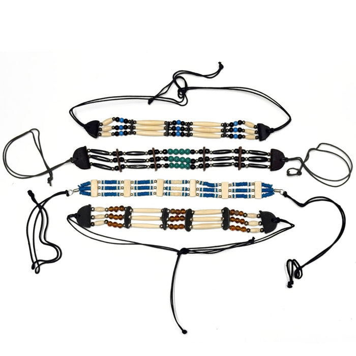 Native Style Adjustable Bone Choker Necklaces