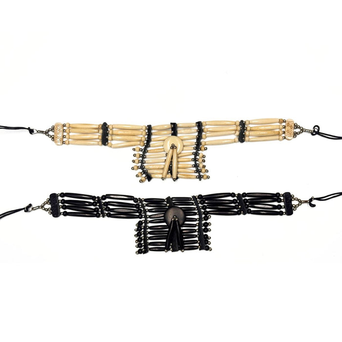 Native Style Adjustable Bone Choker Necklaces