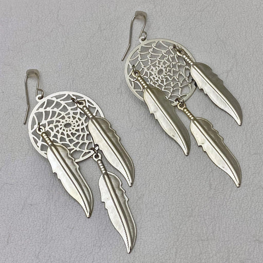 Buy Silver 925 Earring for Men With 2 Feather Dreamcatcher Silver  Dreamcatcher Male Earring 2 Feather Earring Online in India - Etsy