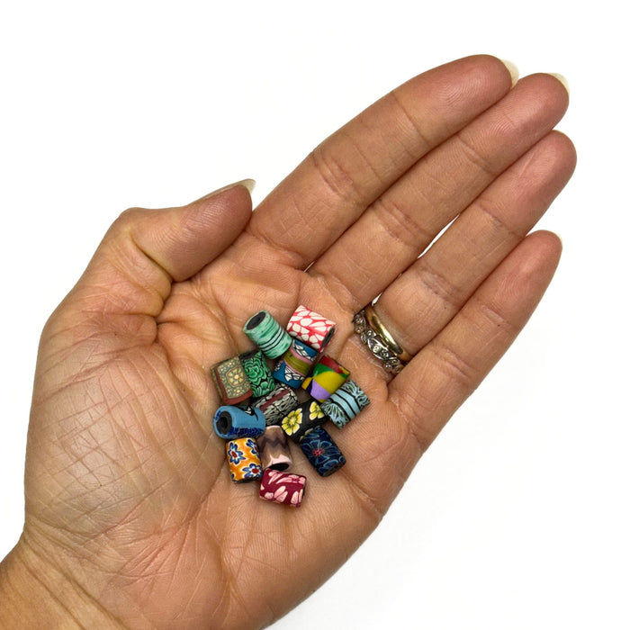 Stylish Colorful Jewelry Making Craft Beads - Assorted Pack of 100 Fimo Beads