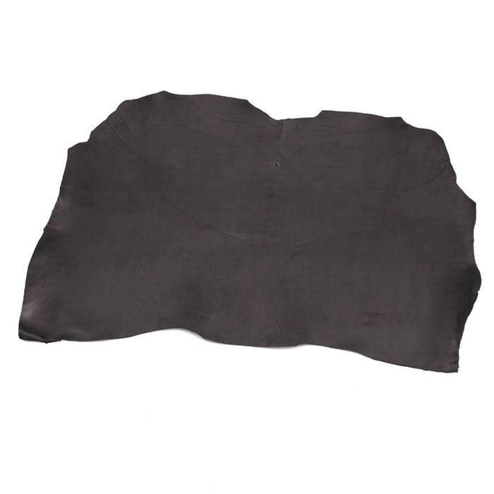 Black Double Shoulder Vegetable Leather Hide - A Grade - 8-9 oz - Medium, Large, Extra Large