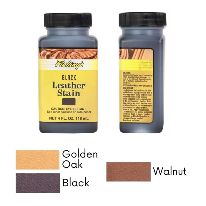 Fiebing's Leather Stain - Quart - Black, Cherry, Oak, Walnut