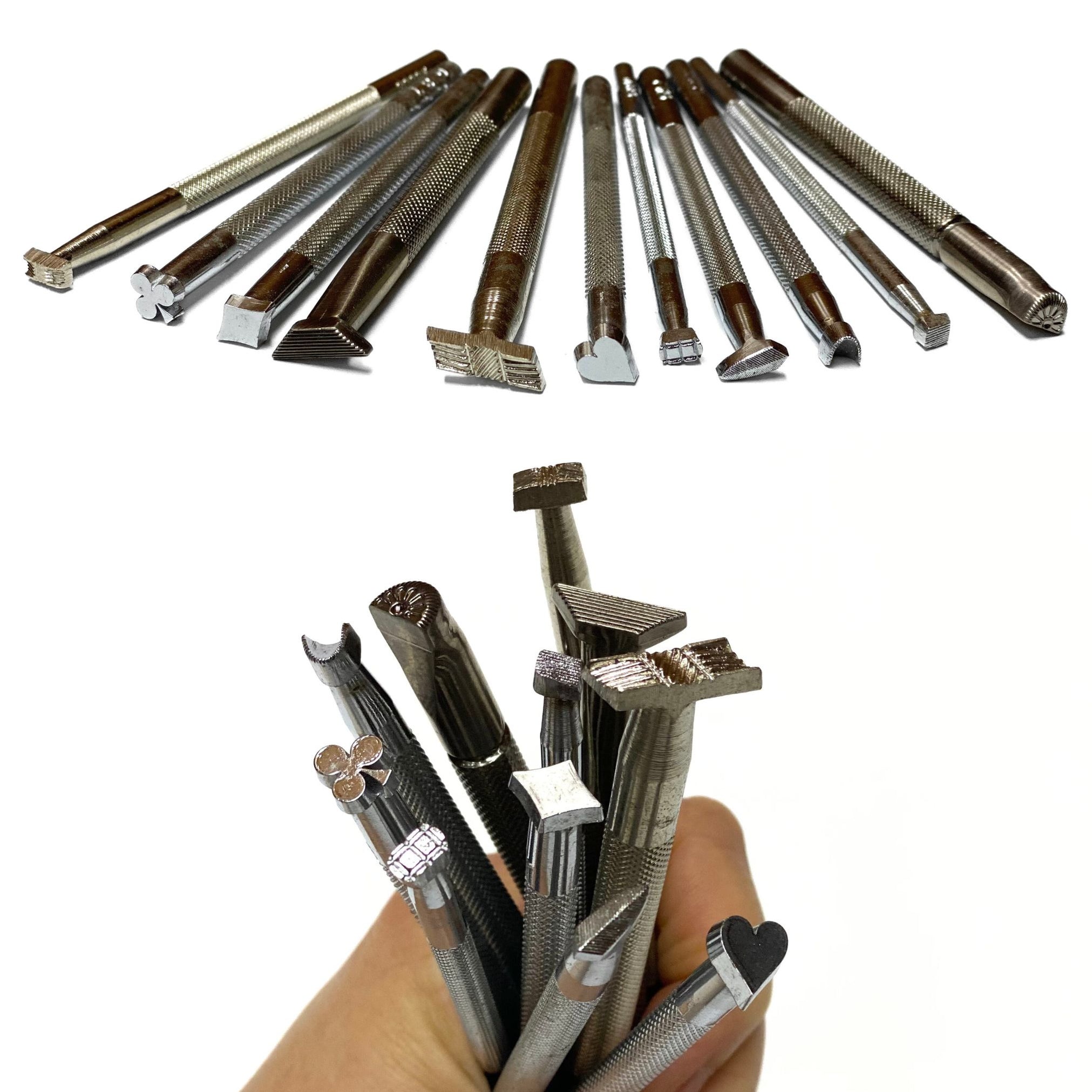 Three Assorted Leather Craft Stamping Tools Set of 3 Stamps — Leather