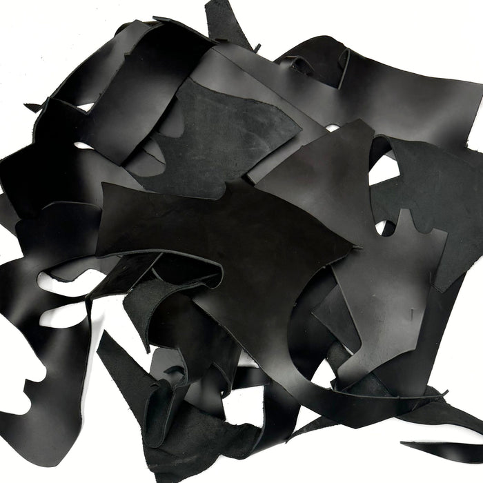 Black Smooth Cowhide Pieces