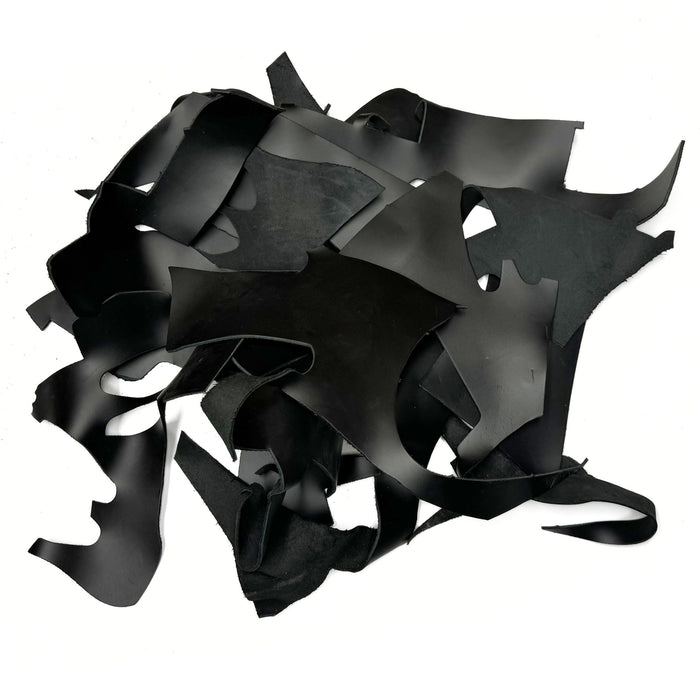 Black Smooth Cowhide Pieces