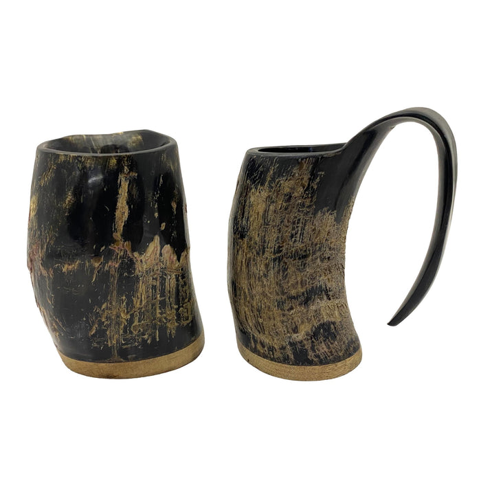 Authentic Natural Buffalo Horn Mug - 4 inch Viking Drinking Grog