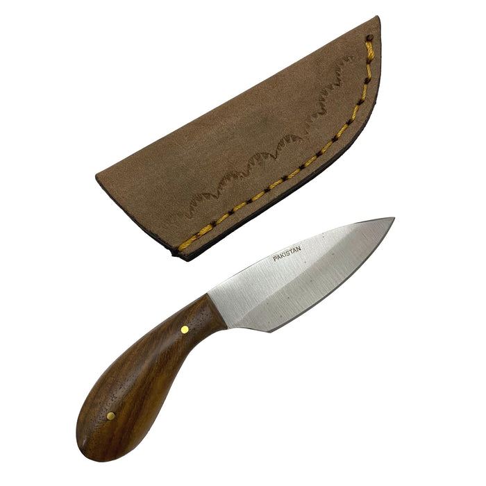 Drop Blade Patch Knife and Leather Sheath
