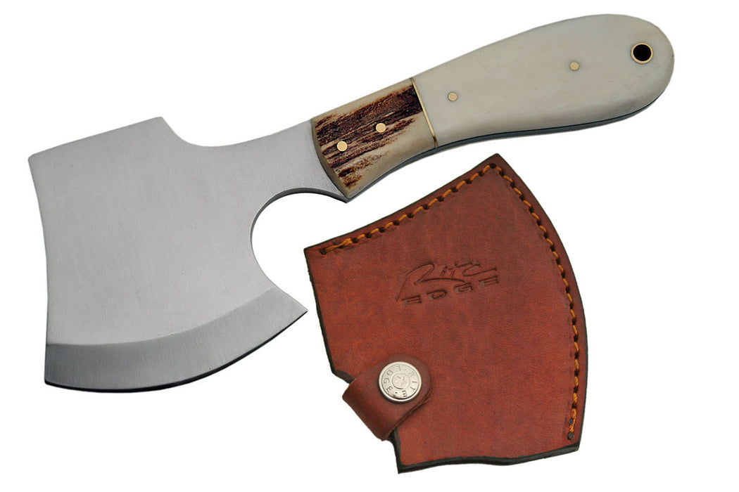 7.5 inch Hatchet with Bone and Stag Handle