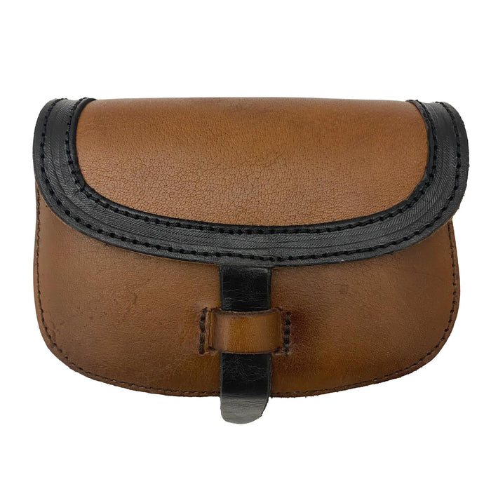 Shop Leather Belt Bag Hip Purse Plain Black Online - SUNSET LEATHER