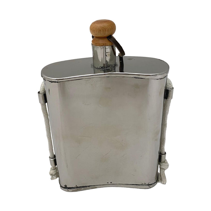 Handmade Stainless Steel Canteen - Kidney Shape Canteen Historical War Period New Reproduction