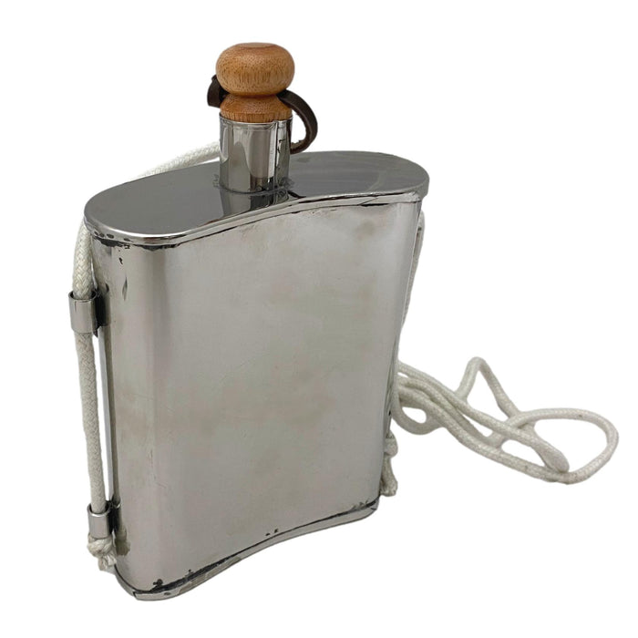 Handmade Stainless Steel Canteen - Kidney Shape Canteen Historical War Period New Reproduction