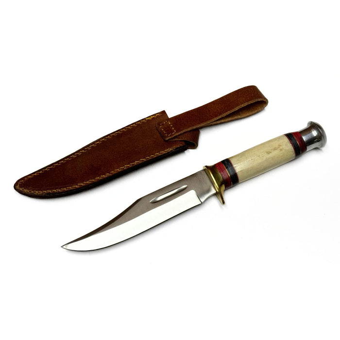 Silver Night Clip Point Hunter Knife