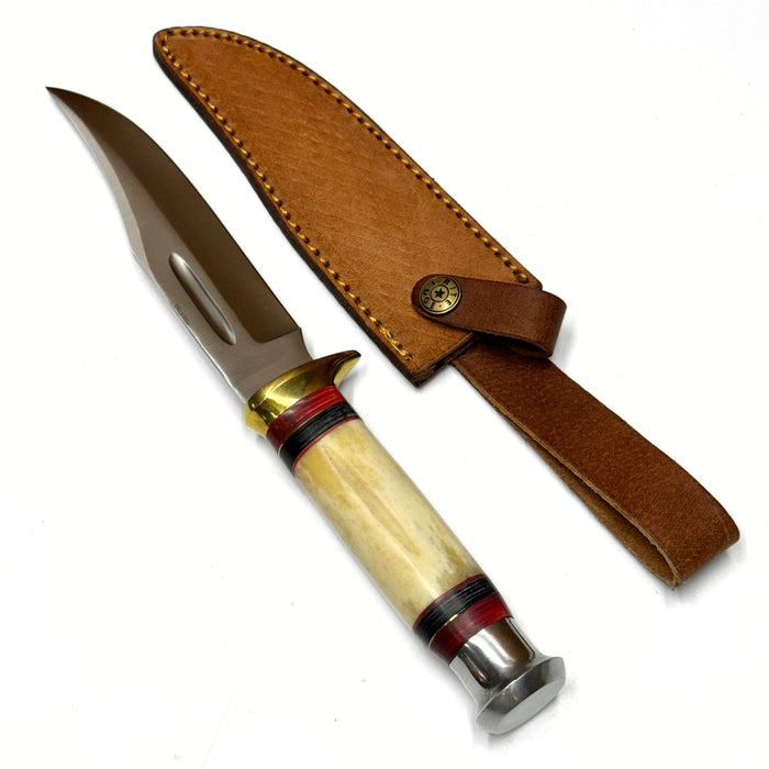 Silver Night Clip Point Hunter Knife