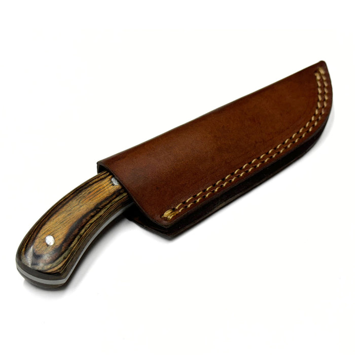 Saddlewood Skinner Knife with Leather Sheath