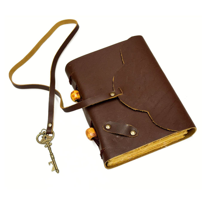 Vintage Leather Journal with Key Wrap