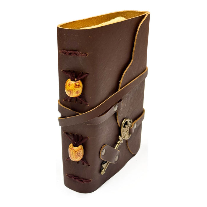 Vintage Leather Journal with Key Wrap