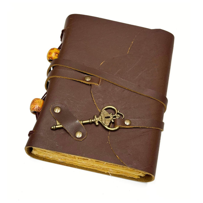 Vintage Leather Journal with Key Wrap