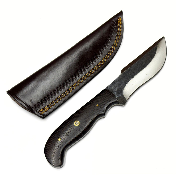 Wrought Iron Knife with Brass Mosaic Pins