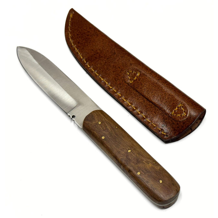 Classic Patch Knife with Burlwood Handle