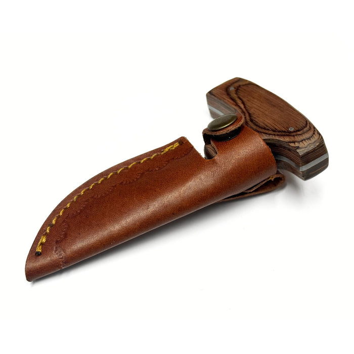 T-Handle Push Dagger with Leather Sheath