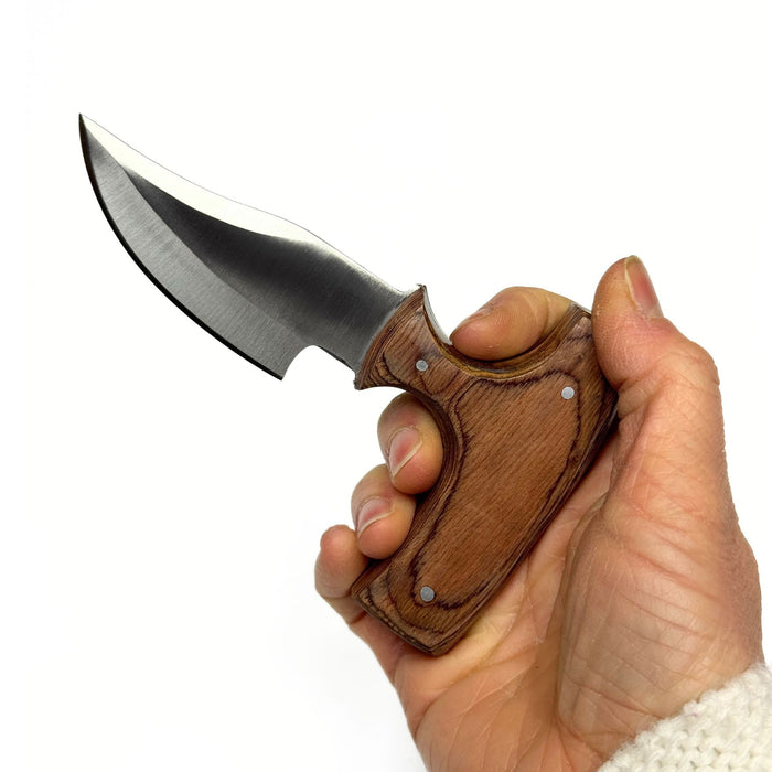 T-Handle Push Dagger with Leather Sheath