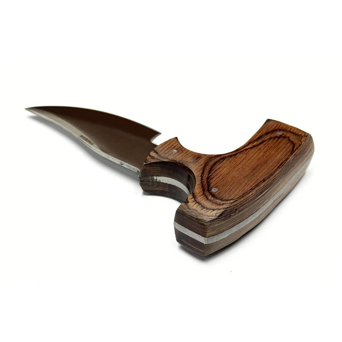 T-Handle Push Dagger with Leather Sheath