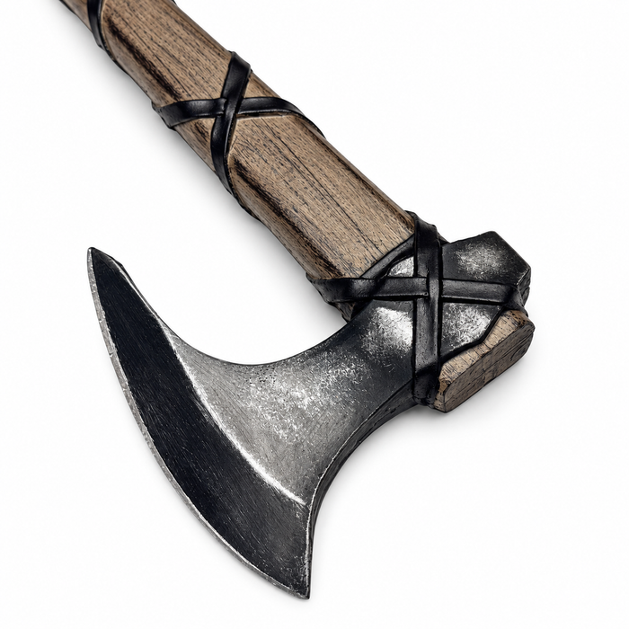 24" Wrapped Viking Latex Foam Axe – Lightweight Costume & Roleplay Prop - Axe Replica