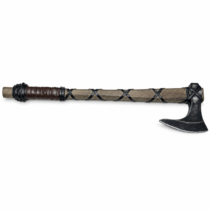 24" Wrapped Viking Latex Foam Axe – Lightweight Costume & Roleplay Prop - Axe Replica