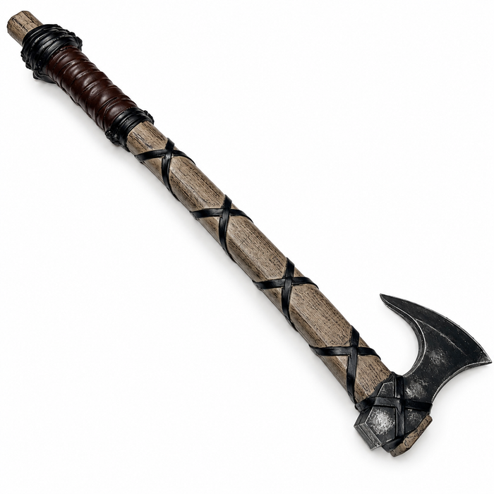 24" Wrapped Viking Latex Foam Axe – Lightweight Costume & Roleplay Prop - Axe Replica