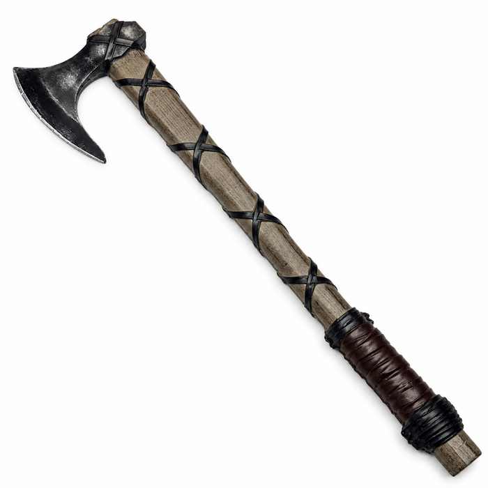 24" Wrapped Viking Latex Foam Axe – Lightweight Costume & Roleplay Prop - Axe Replica