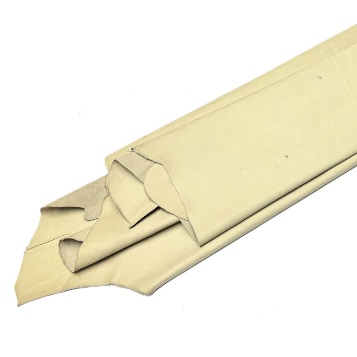 Cream Upholstery Crust Leather - Large Full Hides - Extra Large Full Hides - Cowhide Die Cut Squares