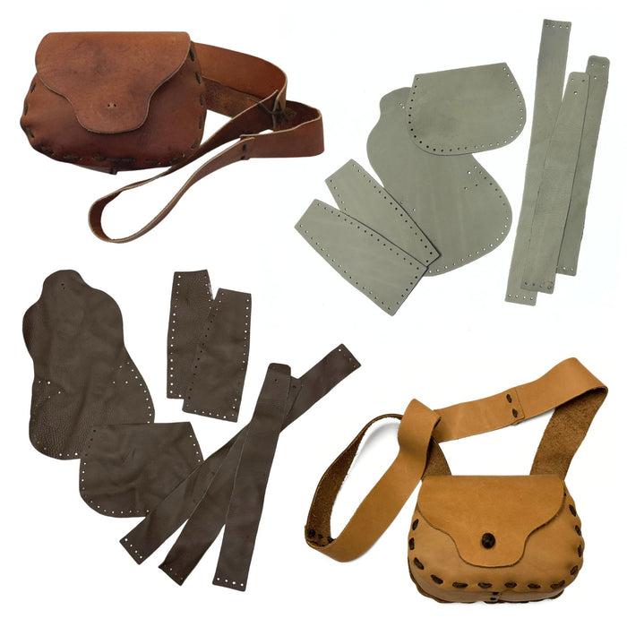 Make Your Own Leather Possible Bag Kit - DIY Rustic Cross Body Satchel - Mountain Man Wilderness Muzzleloader Pouch - Shooting Bag Craft