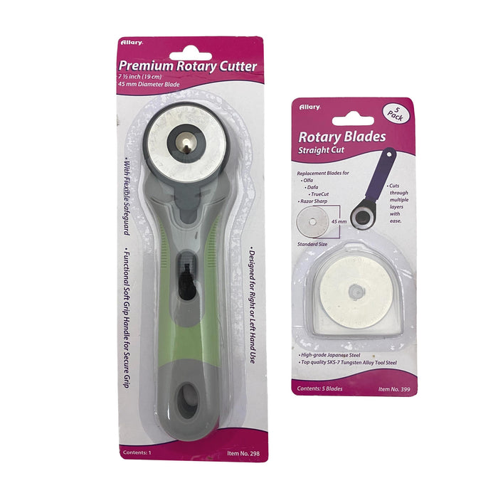 Premium 7.5" Rotary Cutter with 45 mm Blade - Replacement Blades Pack