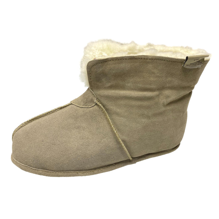 LU Men's Sheepish Grin Slippers - Soft Sole Genuine Sheepskin Ankle Boots - Slipper Booties for Men