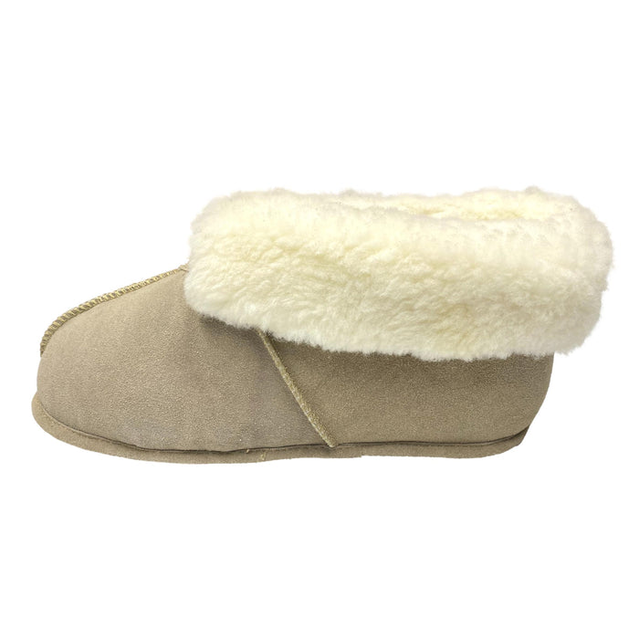 LU Women's Sheepish Grin Slippers - Soft Sole Genuine Sheepskin Booties