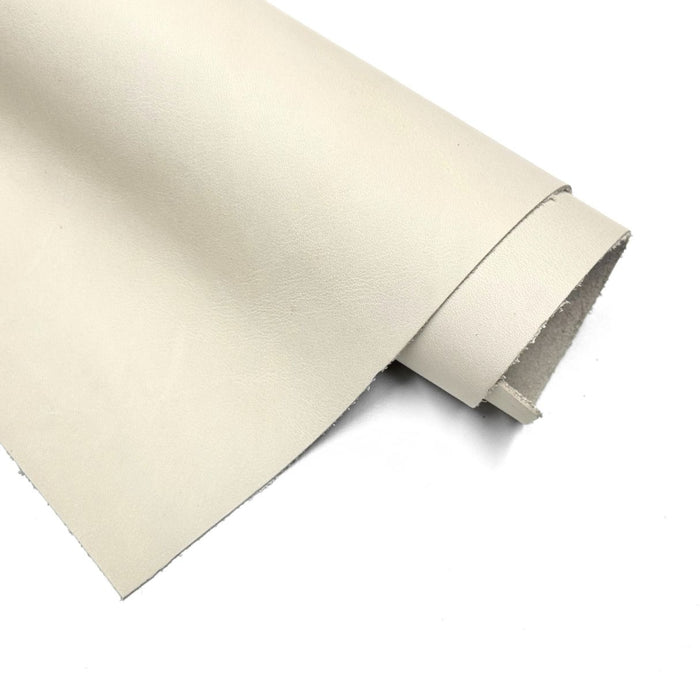 White Upholstery Crust Leather - Large Full Hides - Extra Large Full Hides - Cowhide Die Cut Squares