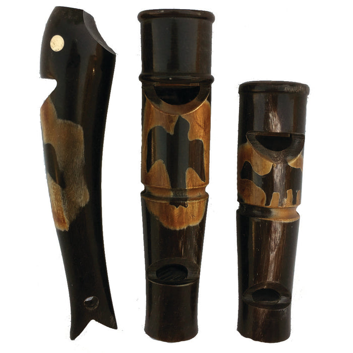 Camp Horn Whistles - Set of 3 Rustic Whistles