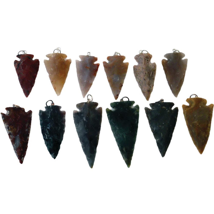 Agate Arrowhead Pendants - Native Jewelry Accessories