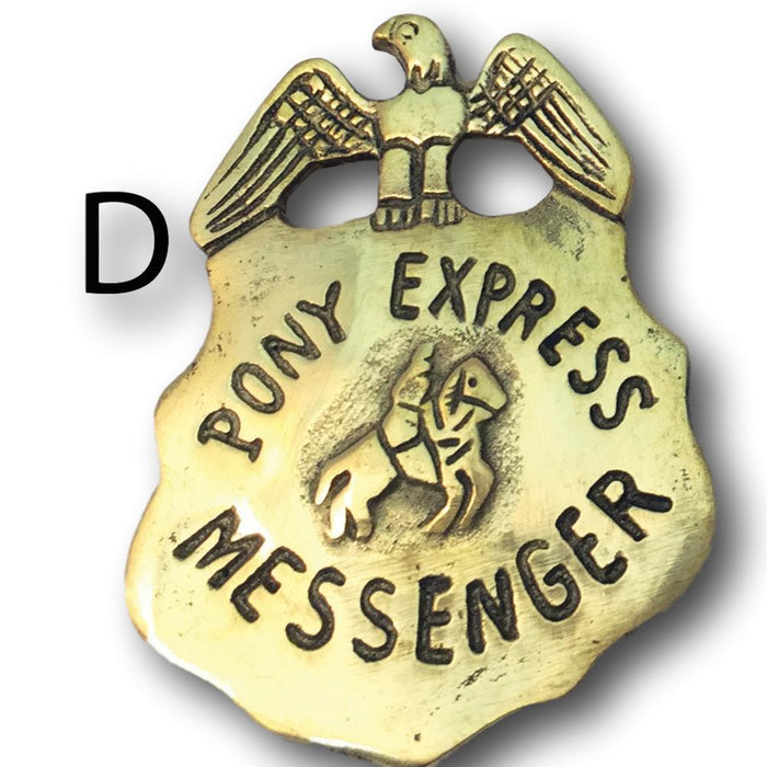 Medium Western Brass Badges