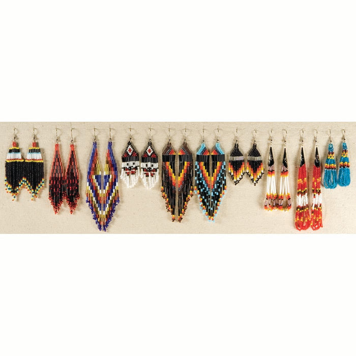 Hand Made Indian Style Beaded Earrings - Colorful Native American Jewelry