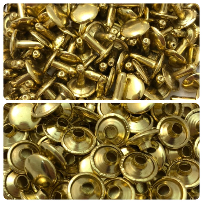 Brass & Nickel Rivets for Leather Crafts - 3/8 Long Stem — Leather  Unlimited