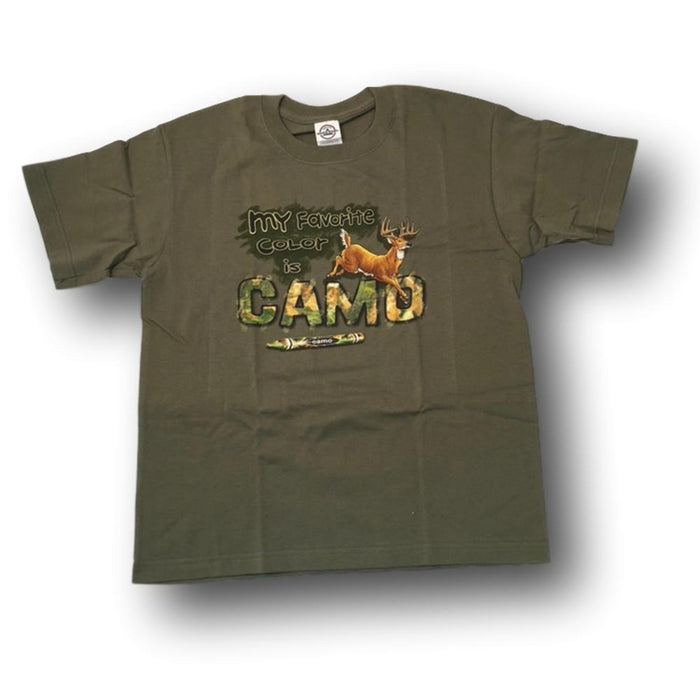 "My Favorite Color Is Camo" Little Hunter T-shirt - Youth L - Youth M - Youth XS