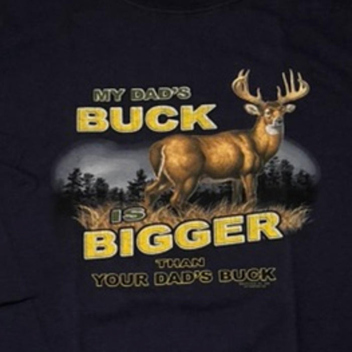 "My Dad's Buck Is Bigger Than Your Dad's Buck" Little Hunter T-shirt - Youth L - Youth XS