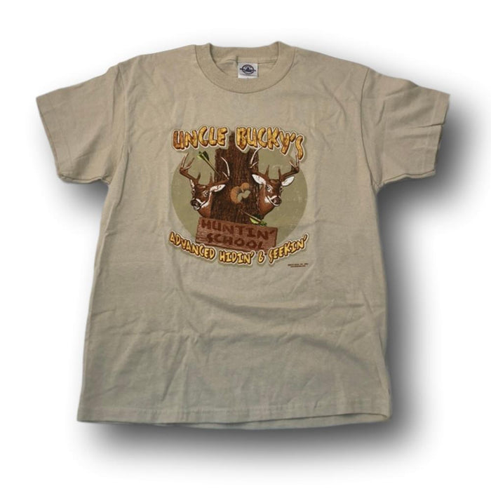 "Uncle Bucky's Huntin' School - Advanced Hidin' & Seekin" Little Hunter T-shirt - Youth L