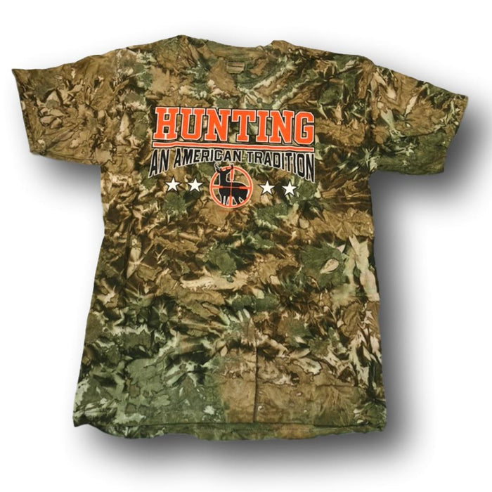 "Hunting: An American Tradition" Camo Tshirt - Adult M