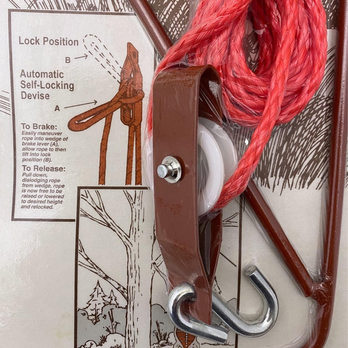 Big Game Lift System - Deer Hunting Gambrel and Pulley Hoist - Lifting Tool
